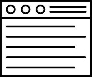 browser line icon design vector image