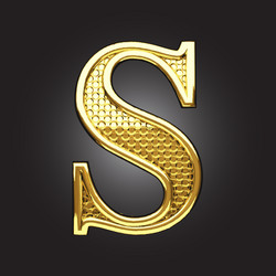 Golden font type letter g Royalty Free Vector Image