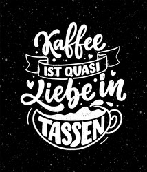 hand drawn funny lettering quote about coffee Vector Image