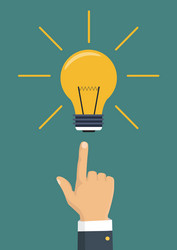 In flat design isolated on background pointing vector