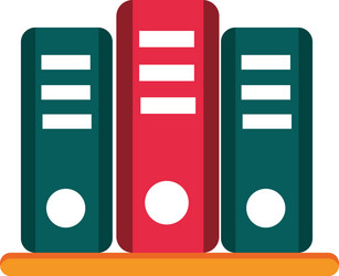 Binders archive shelf education school icon design vector