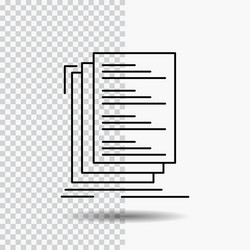 Code coding compile files list line icon vector