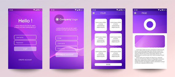 Design mobile app ui ux gui set user vector