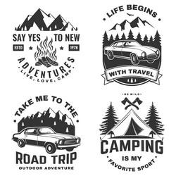 Outdoor Adventure Logo Set Vector Image