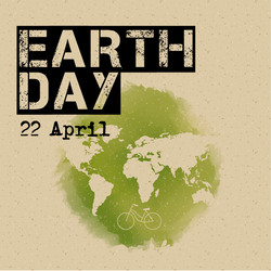 Earth day typography vector