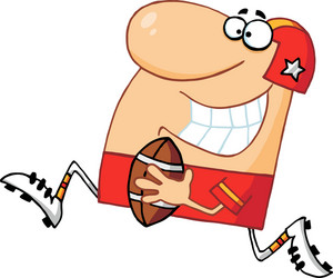 Excited Football Player Vector Image