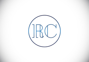 Initial monogram letter r c logo design template Vector Image
