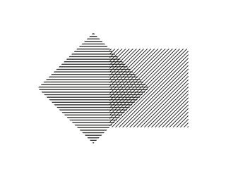 two squares parallel lines intersect each vector image