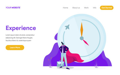 Learning Experience Vector Virtual learning experience concept on white Vector Image