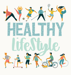 Active People Lifestyle Template Vector Image