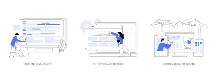 Enterprise software abstract concept vector