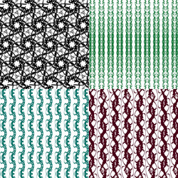 geometric patterns tiling set of abstract vintage vector image