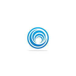 Round abstract shape logo Royalty Free Vector Image