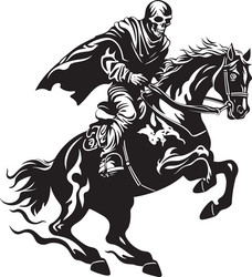 Skull Rider Motorbike Emblem Vector Image