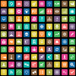 Solution 100 icons universal set for web and ui vector