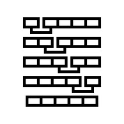 bubble sort algorithm line icon vector image