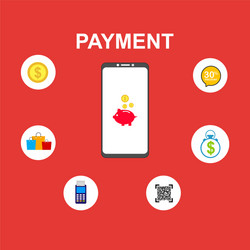concept online and mobile payments for web page vector image