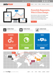 front page web design template vector