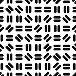 geometric seamless pattern - memphis design black vector image