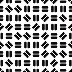 geometric seamless pattern - memphis design black vector