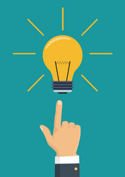 In flat design isolated on background pointing vector