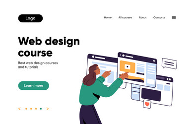 landing page of website web-site template vector image