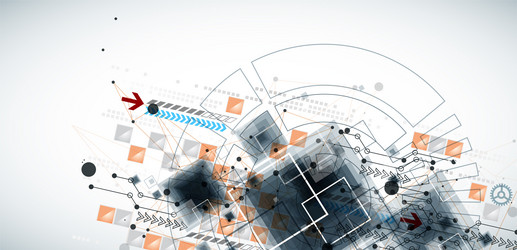 template for science and technology presentation vector image