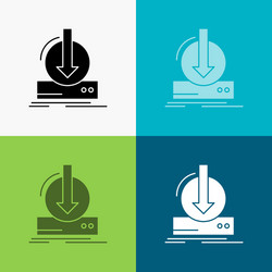 Addition content dlc download game icon over vector