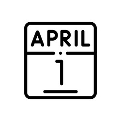 april fools day icon thin linear style design vector image