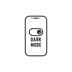 darkmode switch in linear smartphone vector