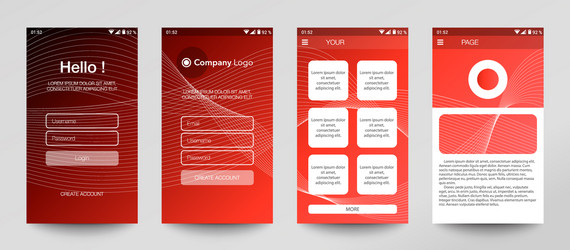 design mobile app ui ux gui set user vector image