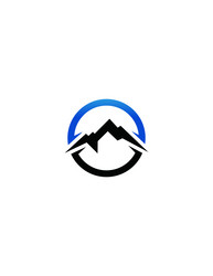 Mountain hill pine tree logo Royalty Free Vector Image
