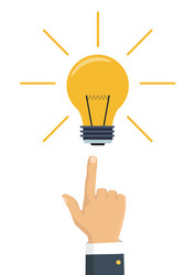 in flat design isolated on background pointing vector image