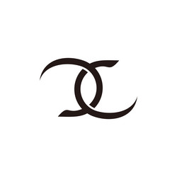 Letter dc simple loop geometric line logo Vector Image