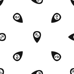 map pointer with car parking pattern seamless vector image