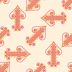 Seamless pattern with grungy arrows vector