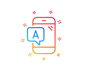 Ab testing line icon ui phone test sign vector