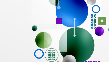 circles and elements geometric abstract background vector image
