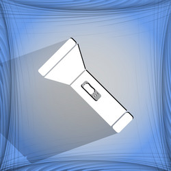 Flashlight flat modern web button vector