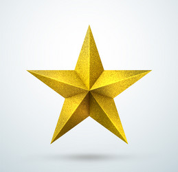 glittering gold star vector