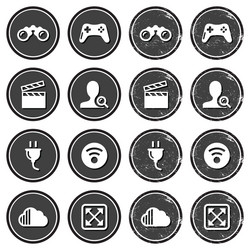 Retro Web Navigation Icons vector image