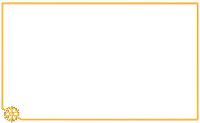 simple golden frame with corner element snowflake vector image