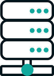 web hosting machine icon design vector image