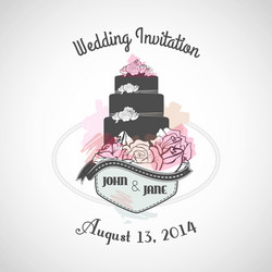 Elegant Wedding Invitation Vector Image