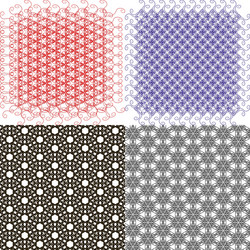 geometric patterns tiling set of abstract vintage vector