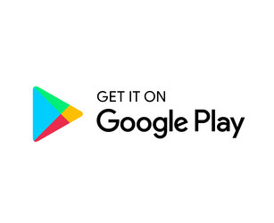 google play mobile symbol logo with name design vector