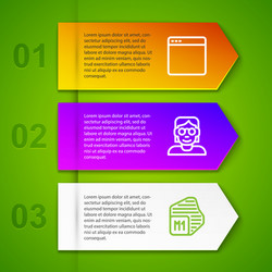 set line browser window hacker or coder vector image