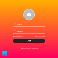 Sign in screen orange gradient ui concept vector