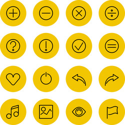 thin line icons set for web and mobile vector image