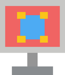 crop graphics design program application flat vector image